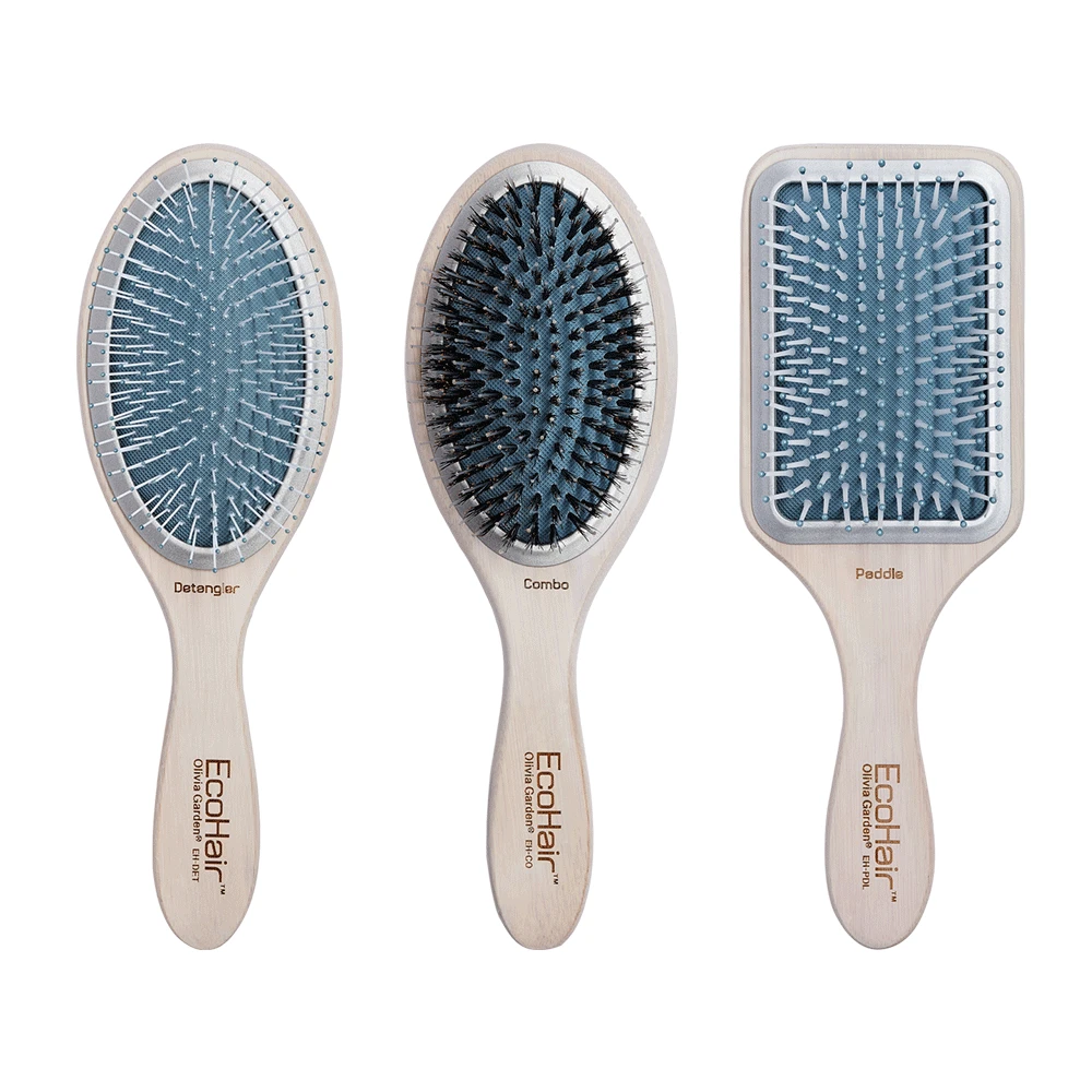 Brosse Eco-Friendly Bamboo Paddle Collection - Olivia Garden 1 Brosse Eco-Friendly Bamboo Paddle Collection - Olivia Garden