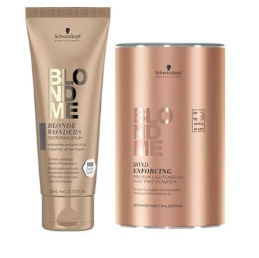 SCHWARZKOPF - DUO Décolorant Et Baume Réparateur BlondMe 1 SCHWARZKOPF - DUO Décolorant Et Baume Réparateur BlondMe